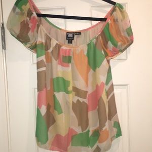 Colorful Worth silk top